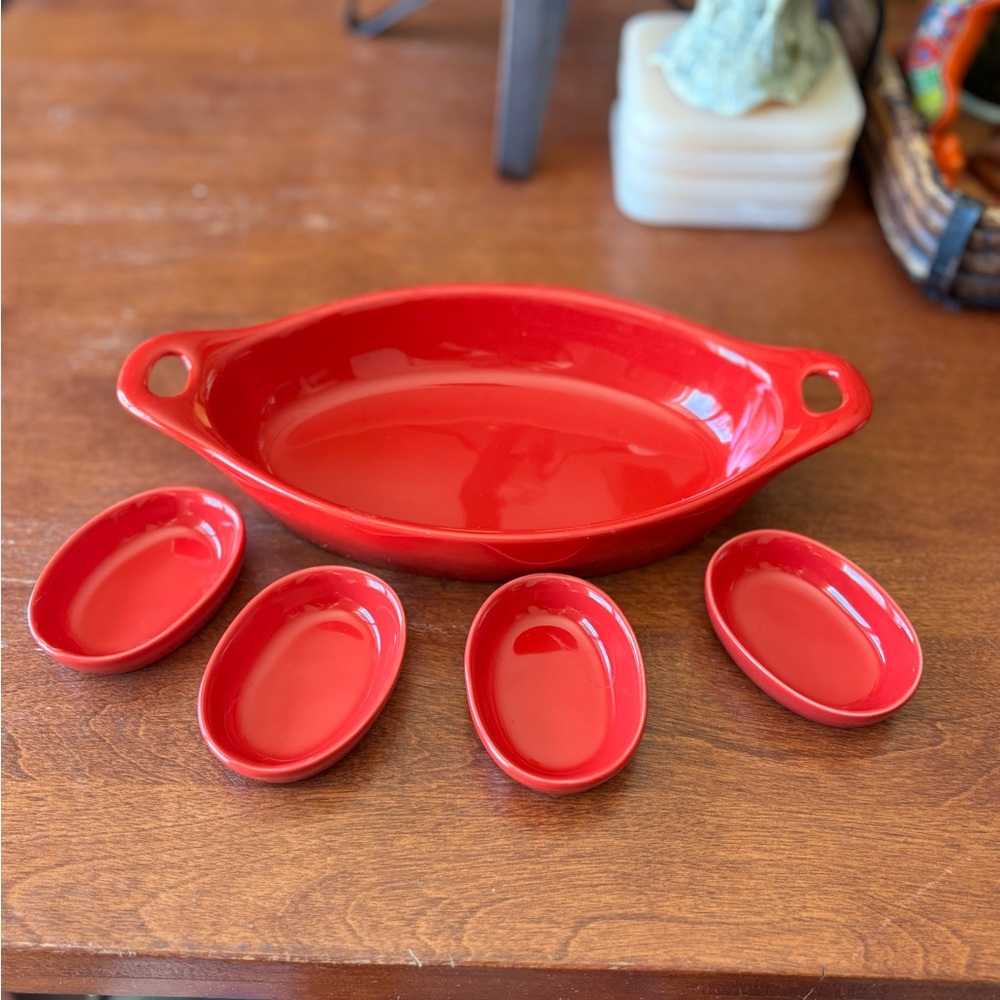 Corningware Small Baking Dish and Dipping Dishes